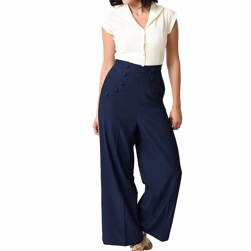 1940s_Style_Navy_High_Waist_Crepe_Full_Moon_Sailor_Pants__1