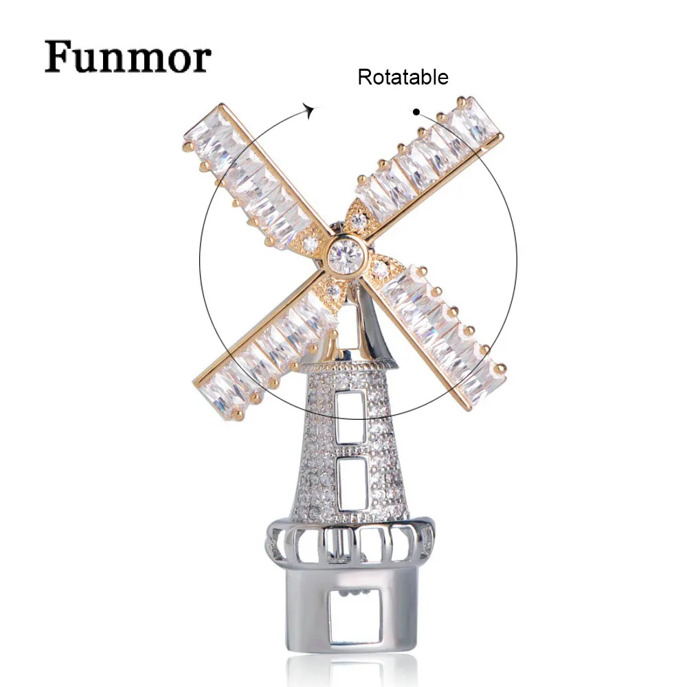 Delicate Copper Rotatable Windmills Brooch Women Kids Two Tones Full Zircon Corsage Pins Banquet Engagement Jewelry Fine Gifts
Delicate Copper Rotatable Windmills Brooch Women Kids Two Tones Full Zircon Corsage Pins Banquet Engagement Jewelry Fine Gifts