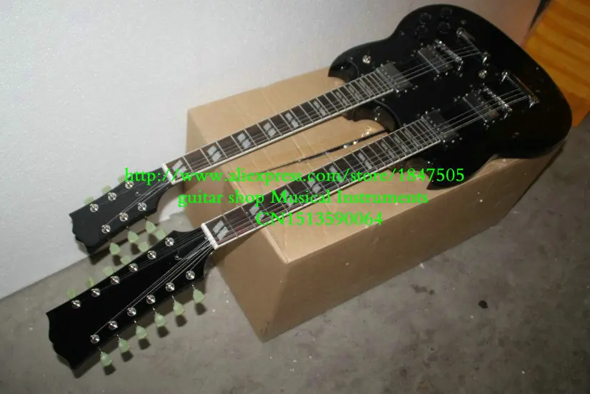 New Arrival Black DES1275 Custom Shop Double Neck Electric Guiar 6/12 strings Wholesale Guitars
New Arrival Black DES1275 Custom Shop Double Neck Electric Guiar 6/12 strings Wholesale Guitars