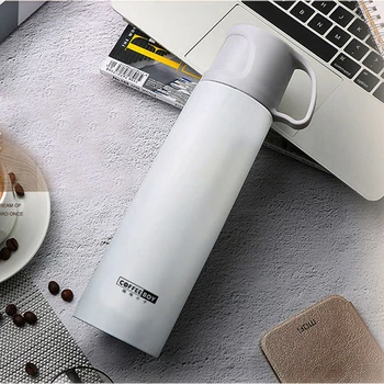 Portable Stainless Steel Thermos Cups Coffee Mug Lid Cup Vacuum Flask Thermo Water Bottle Creative Bussiness Tea Black 500ML
Portable Stainless Steel Thermos Cups Coffee Mug Lid Cup Vacuum Flask Thermo Water Bottle Creative Bussiness Tea Black 500ML