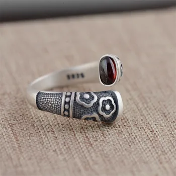 BESTLYBUY Genuine 925 Sterling Silver Red Garnet Open Rings for Women Gift Flower Engraving Sterling Silver Ring Jewelry
BESTLYBUY Genuine 925 Sterling Silver Red Garnet Open Rings for Women Gift Flower Engraving Sterling Silver Ring Jewelry