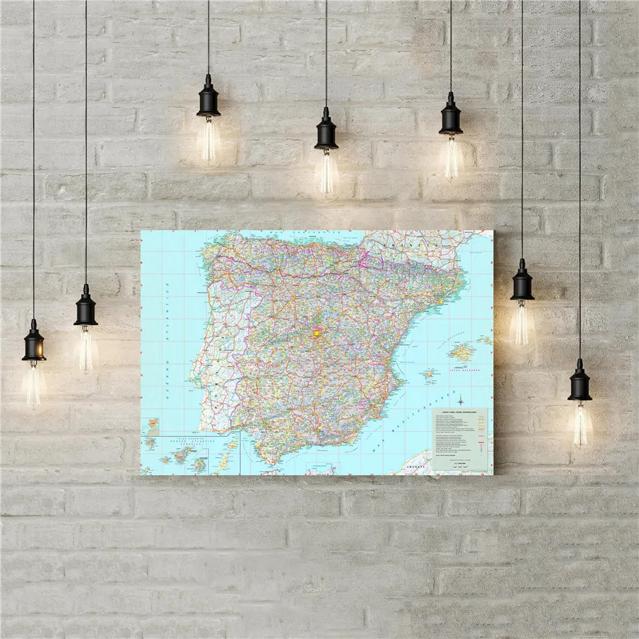 Bright Color Large Detailed Map of Spain with Cities National Geographic Exquisite Design Poster Canvas Print Wall Art Sticker
Bright Color Large Detailed Map of Spain with Cities National Geographic Exquisite Design Poster Canvas Print Wall Art Sticker