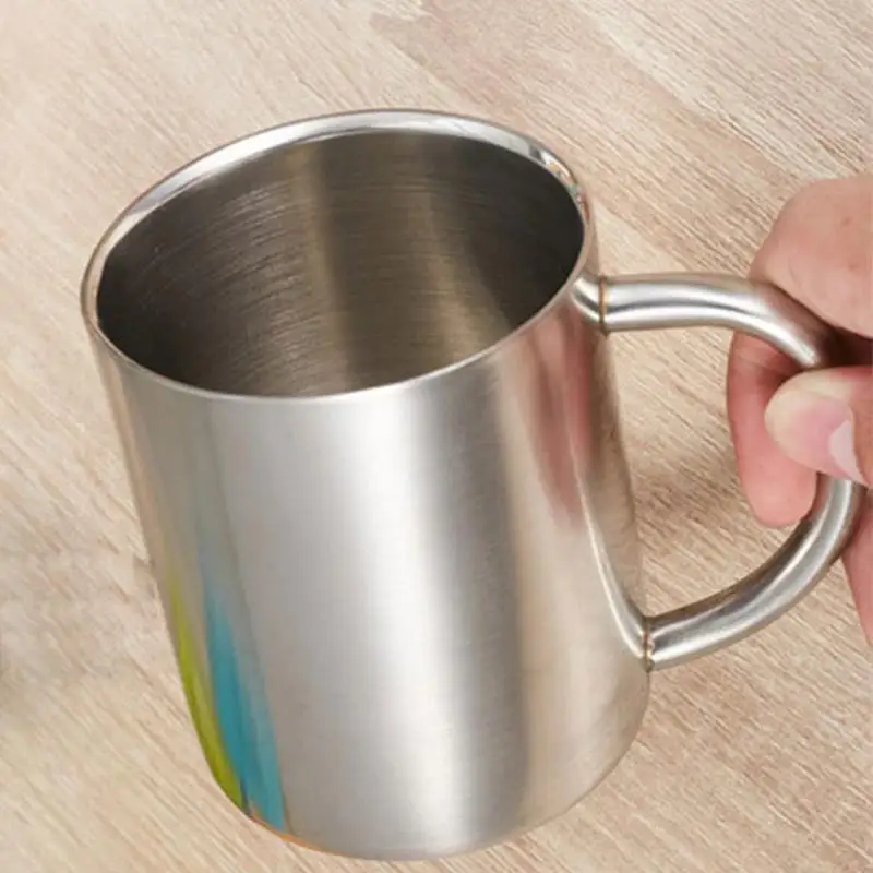 

New 220ml 300ml 400ml Portable Handle Stainless Steel Mug Cup Heat Resistant Double Wall Travel Tumbler Coffee Mug Tea Cup