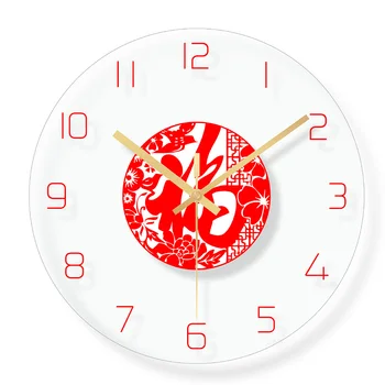 Red Chinese Traditional Symbol Home Decorative Wall Clocks Quartz Round Clocks Glass Wall Watch Living Room Decoration
Red Chinese Traditional Symbol Home Decorative Wall Clocks Quartz Round Clocks Glass Wall Watch Living Room Decoration