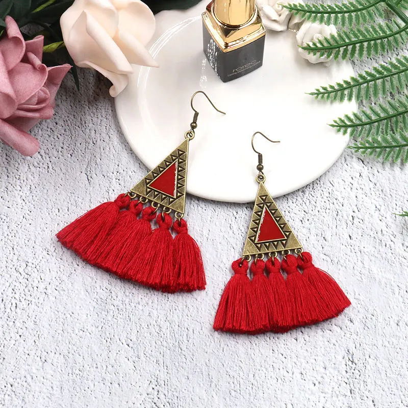 2019 Retro Bohemia Women Dangle Pearl Drop Earrings Summer triangle Resin Tassel Earrings for Women crystal Jewelry Pendientes
2019 Retro Bohemia Women Dangle Pearl Drop Earrings Summer triangle Resin Tassel Earrings for Women crystal Jewelry Pendientes