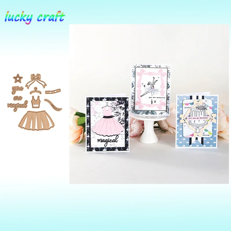Lucky Craft Party skirt set Card Metal Cutting Dies Paper crafts for 3D DIY Scrapbooking Photo Album Home Decoration new 2019
Lucky Craft Party skirt set Card Metal Cutting Dies Paper crafts for 3D DIY Scrapbooking Photo Album Home Decoration new 2019