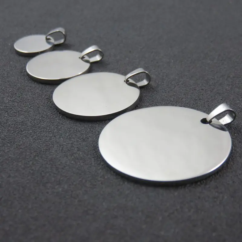 4Sizes Silver Tone Round Stainless Steel Dogtags Necklace Pendant, Polished Smooth Dog tags Pendant, Fashion Gift Jewelry
4Sizes Silver Tone Round Stainless Steel Dogtags Necklace Pendant, Polished Smooth Dog tags Pendant, Fashion Gift Jewelry