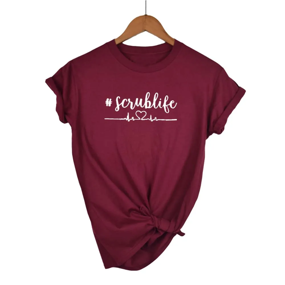 2019Scrub Life t-shirt fashion women summer tops casual t shirt funny nurse tee shirt Medical Student ladies tshirt black white
2019Scrub Life t-shirt fashion women summer tops casual t shirt funny nurse tee shirt Medical Student ladies tshirt black white
