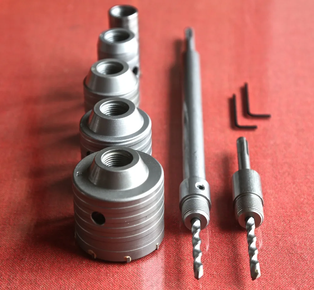 On sale of 7PCS/set carbide tipped wall hole saw 30/40/50/60/70mm&2pcs square four hollow extension rods with central drill
On sale of 7PCS/set carbide tipped wall hole saw 30/40/50/60/70mm&2pcs square four hollow extension rods with central drill