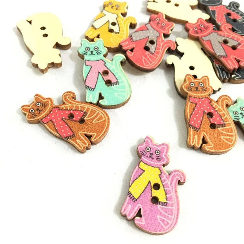 50pcs 2 Holes Cat Wooden buttons Mixed 18*30mm For handmake Scrapbooking Crafts 7NK201
50pcs 2 Holes Cat Wooden buttons Mixed 18*30mm For handmake Scrapbooking Crafts 7NK201