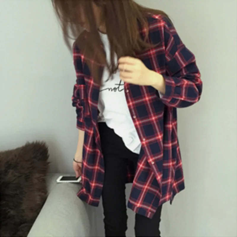 new Spring Arrival Women's shirts Tops Casual Blouse Shirt Long Sleeve flannel plaid shirt in casual style
new Spring Arrival Women's shirts Tops Casual Blouse Shirt Long Sleeve flannel plaid shirt in casual style