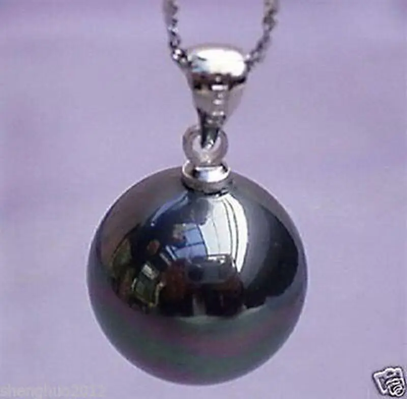 Lustrous 14mm Black sea shell pearl pendant necklace ^^^@^Noble style Natural Fine jewe FREE SHIPPING
Lustrous 14mm Black sea shell pearl pendant necklace ^^^@^Noble style Natural Fine jewe FREE SHIPPING