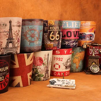 Retro Leather Trash Can European Style Flag Basket Multi-function Kitchen Living Room Decoration Round Waste Bins Clean Supplies
Retro Leather Trash Can European Style Flag Basket Multi-function Kitchen Living Room Decoration Round Waste Bins Clean Supplies