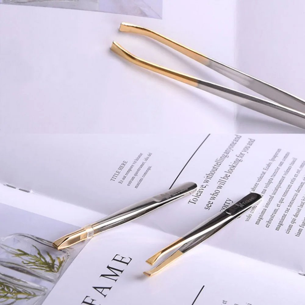 Professional Stainless Steel Slant Flat Tip Tweezer Precision Eyebrow Hair Depilate Eyelash Eyelid Tape Clip Anti Slip Handle Be
Professional Stainless Steel Slant Flat Tip Tweezer Precision Eyebrow Hair Depilate Eyelash Eyelid Tape Clip Anti Slip Handle Be