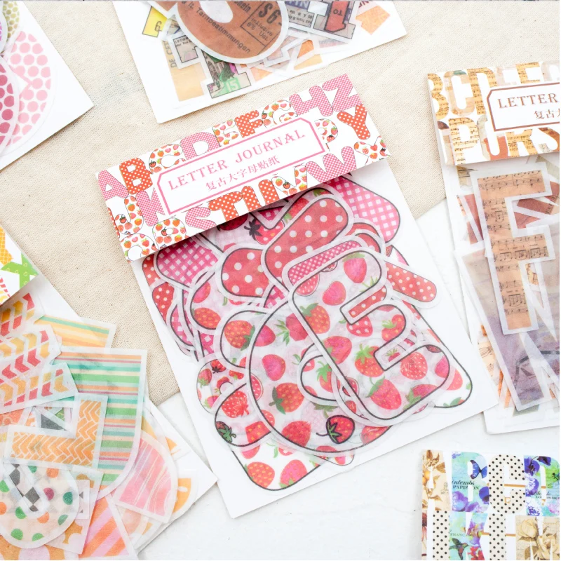 52 pcs/lot Creative colorful letters paper sticker decoration DIY ablum diary scrapbooking label sticker kawaii stationery
52 pcs/lot Creative colorful letters paper sticker decoration DIY ablum diary scrapbooking label sticker kawaii stationery