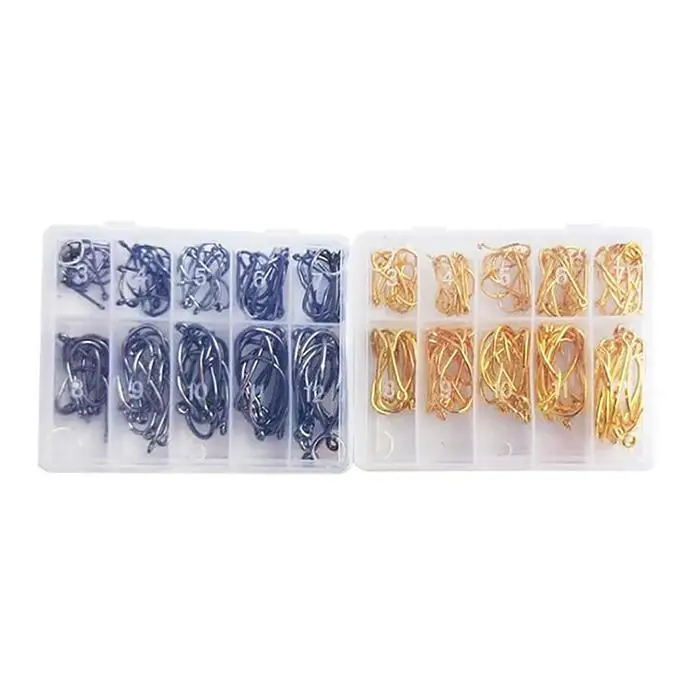 100Pcs High Carbon Steel Fishing Hooks Set in Fly Fishhooks Jig Barbed With Hole For Fishing Accessories Pesca 3# -12#
100Pcs High Carbon Steel Fishing Hooks Set in Fly Fishhooks Jig Barbed With Hole For Fishing Accessories Pesca 3# -12#