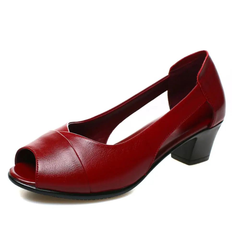 2019 Summer Genuine Leather Comfortable Ladies Mid Heel Sandals block heel shoes Women Hollow Peep Toe Square Heel Sandals Woman
2019 Summer Genuine Leather Comfortable Ladies Mid Heel Sandals block heel shoes Women Hollow Peep Toe Square Heel Sandals Woman