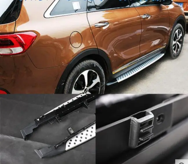 2pcs/Set Aluminum alloy + ABS For Car Running Board Side Step Nerf Bar Guard For KIA Sorento 2015 2016 2017 2018
2pcs/Set Aluminum alloy + ABS For Car Running Board Side Step Nerf Bar Guard For KIA Sorento 2015 2016 2017 2018