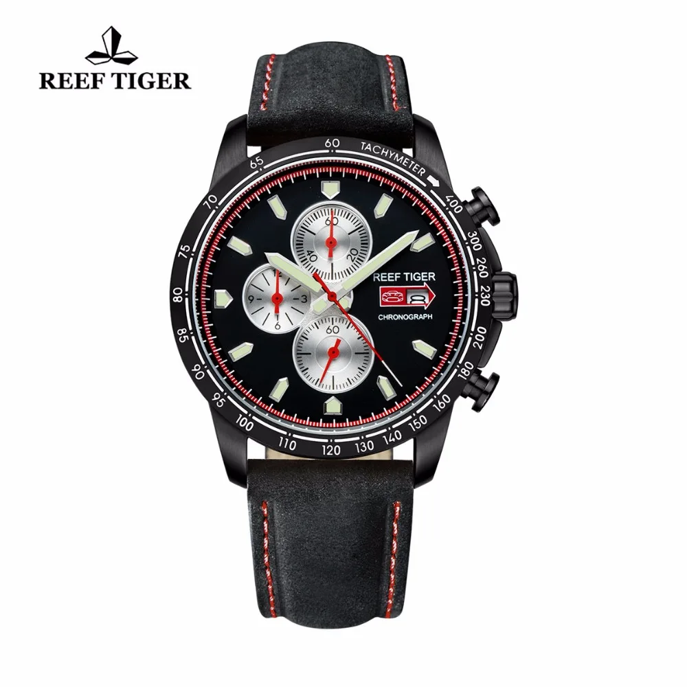 

Reef Tiger/RT Fashion Sport Watch for Men Chronograph Quartz Watches with Date Steel Men Watches with Luminous Markers RGA3029