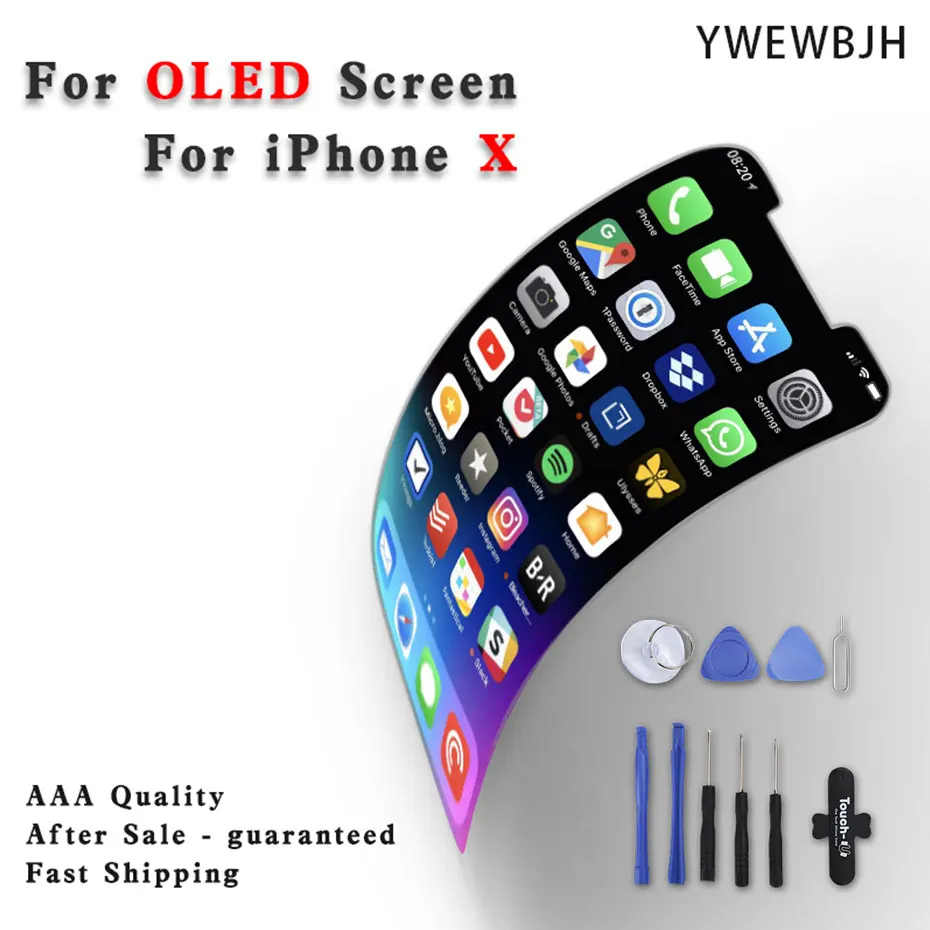ЖК дисплей класса AAA для i Phone X AMOLED OEM сенсорный экран с дигитайзером запасные
