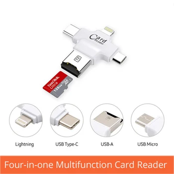 Multi function 4 in 1 hub Type-C/USB2.0/Micro USB/8 Pin/TF(Micro SD) Memory Card reader USB-C Hub For 5/6s/7 Android Pad Air Pro
Multi function 4 in 1 hub Type-C/USB2.0/Micro USB/8 Pin/TF(Micro SD) Memory Card reader USB-C Hub For 5/6s/7 Android Pad Air Pro