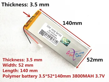 best battery brand Free shipping New 3.7 V lithium polymer battery rechargeable battery 3552140 pl 3800 mah tablets
best battery brand Free shipping New 3.7 V lithium polymer battery rechargeable battery 3552140 pl 3800 mah tablets