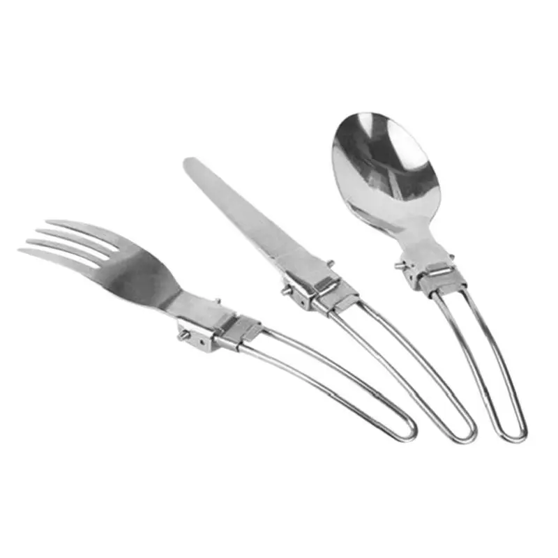 Outdoor camping stainless steel cutlery three-piece portable folding knife and fork spoon stainless steel travel folding tablewa
Outdoor camping stainless steel cutlery three-piece portable folding knife and fork spoon stainless steel travel folding tablewa