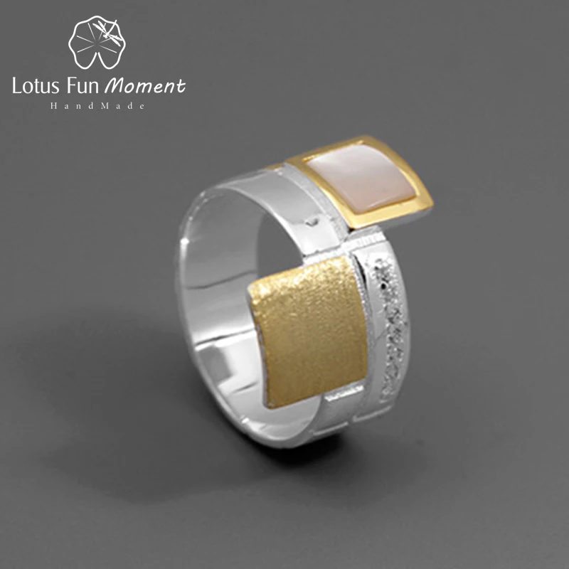 Lotus Fun Moment Real 925 Sterling Silver Natural Shell Designer Fashion Jewelry Simple Staggered Square Slice Rings for Women
Lotus Fun Moment Real 925 Sterling Silver Natural Shell Designer Fashion Jewelry Simple Staggered Square Slice Rings for Women