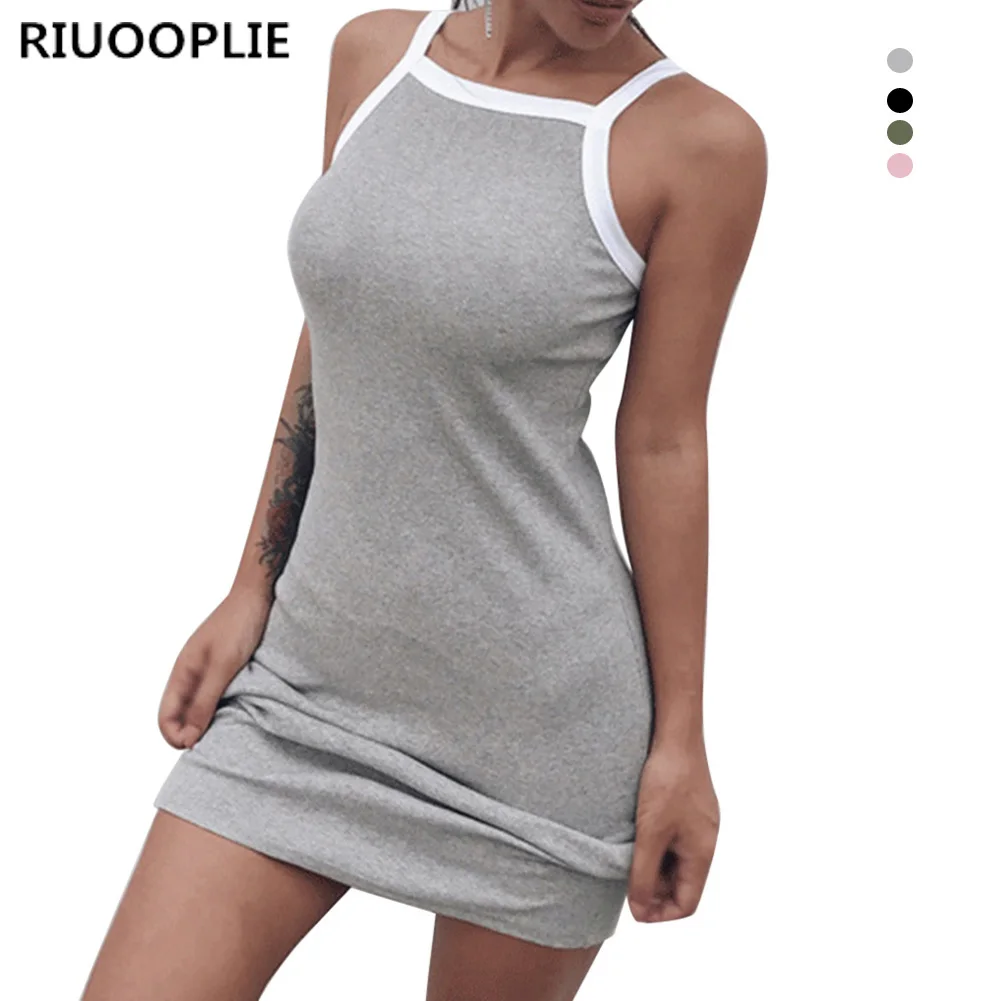 RIUOOPLIE Women Sexy Sling Elastic Slim Bodycon High Street Mini Dress Sport Causal
RIUOOPLIE Women Sexy Sling Elastic Slim Bodycon High Street Mini Dress Sport Causal