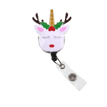 Student rainbow enamel lovely unicorn deer Retractable ID name Badge Holder Reels for Nurse
Student rainbow enamel lovely unicorn deer Retractable ID name Badge Holder Reels for Nurse