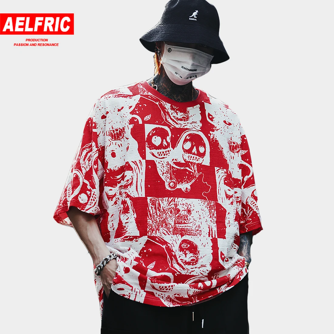 AELFRIC Full Skulls Print T-shirts Men 2019 Summer Hip Hop Short Sleeve Punk Style Casual Streetwear Male Harajuku Tops Tees
AELFRIC Full Skulls Print T-shirts Men 2019 Summer Hip Hop Short Sleeve Punk Style Casual Streetwear Male Harajuku Tops Tees
