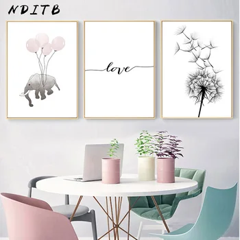 Dandelion Botanical Elephant Scandinavian Poster Nordic Style Love Wall Art Canvas Print Painting Wall Picture for Living Room
Dandelion Botanical Elephant Scandinavian Poster Nordic Style Love Wall Art Canvas Print Painting Wall Picture for Living Room