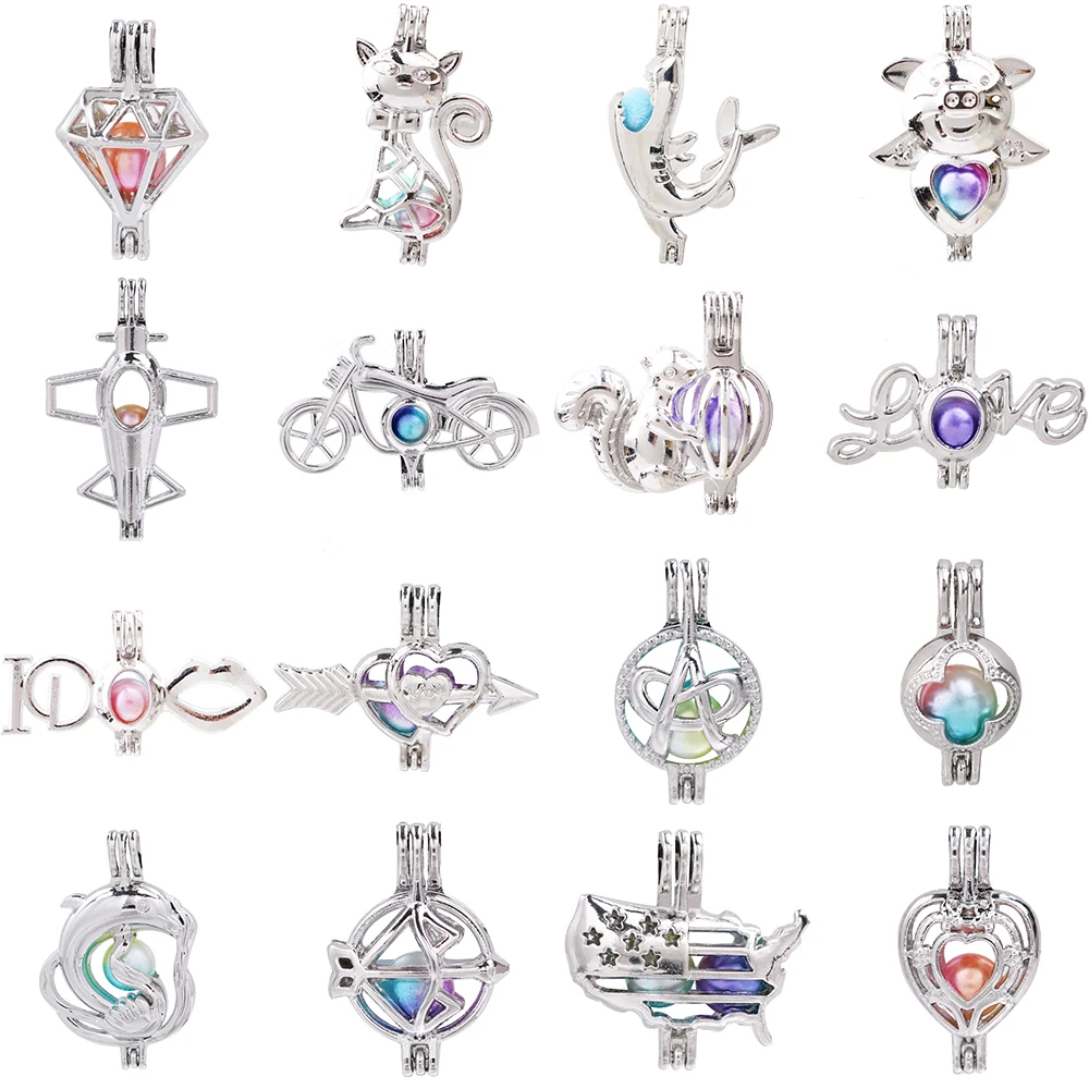 1pc Silver Plated Cat Heart Flower Conch Arrow Flag Pearl Cage Pendant Bead Cage Essential Oil Diffuser Lockets Jewelry Making
1pc Silver Plated Cat Heart Flower Conch Arrow Flag Pearl Cage Pendant Bead Cage Essential Oil Diffuser Lockets Jewelry Making