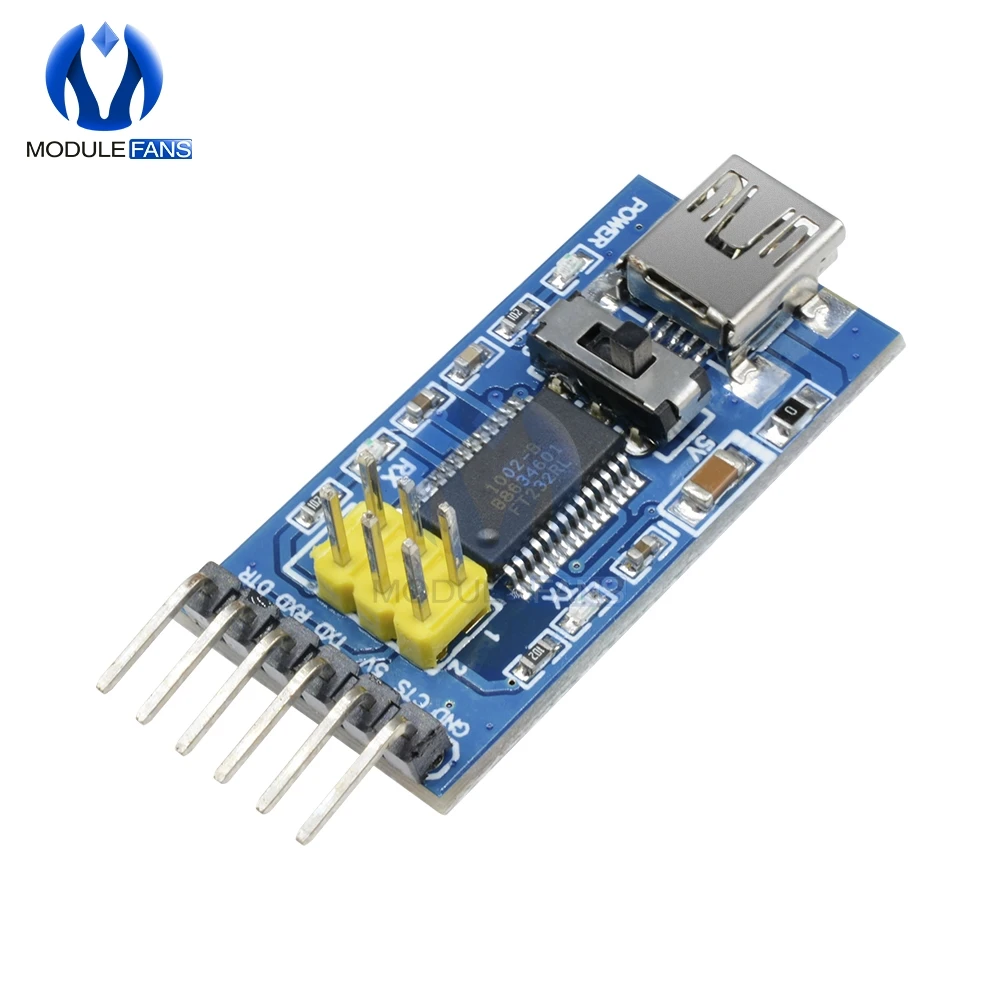 

For FTDI FT232RL USB To TTL Basic Breakout Board Serial IC Adapter Converter Module For Arduino 3.3V 5V FT232 Switch