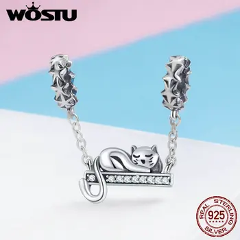 WOSTU 925 Sterling Silver Cute Cat Lying Swing Pet Charms fit Brand Bracelet Pendant Bead Women Fashion Jewelry Gift FIC856
WOSTU 925 Sterling Silver Cute Cat Lying Swing Pet Charms fit Brand Bracelet Pendant Bead Women Fashion Jewelry Gift FIC856