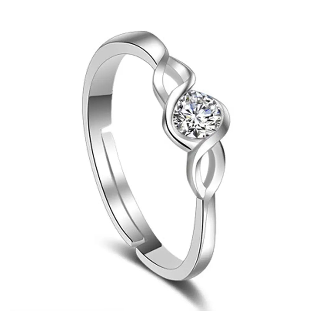 2017 new arrival female ring silver color jewelry opening adjustable shine crystal love intertwined ring fashion jewelry
2017 new arrival female ring silver color jewelry opening adjustable shine crystal love intertwined ring fashion jewelry