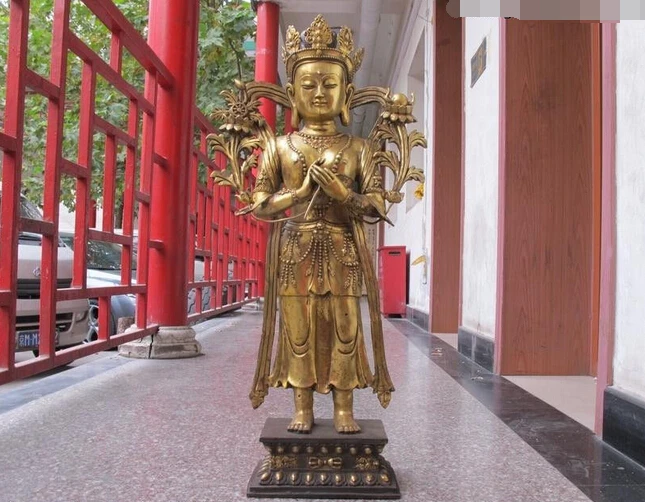 wholesale factory 32"Tibet Buddhist Classical Bronze Gild Maitreya kwan yin Bodhisattva statue
wholesale factory 32"Tibet Buddhist Classical Bronze Gild Maitreya kwan yin Bodhisattva statue