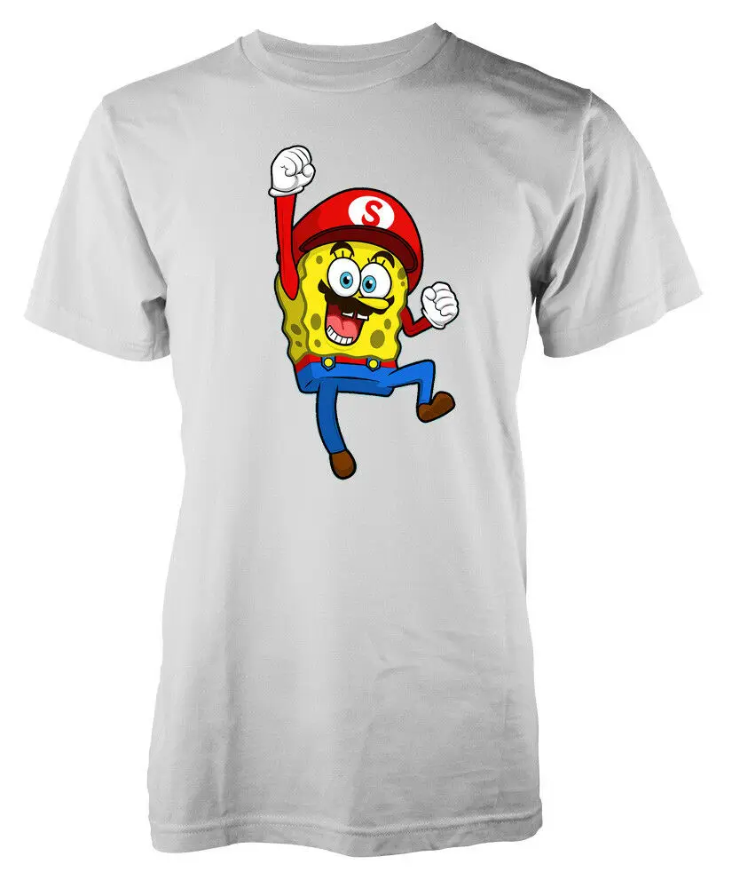 Sponge bob Mario gaming mash up adult t-shirt Men Women Unisex Fashion tshirt Free Shipping
Sponge bob Mario gaming mash up adult t-shirt Men Women Unisex Fashion tshirt Free Shipping