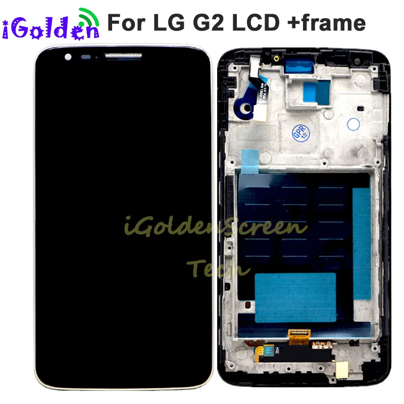 Для LG G2 LCD D802 D805 D800 D803 ЖК-экран с сенсорным экраном дигитайзер и рамка в сборе