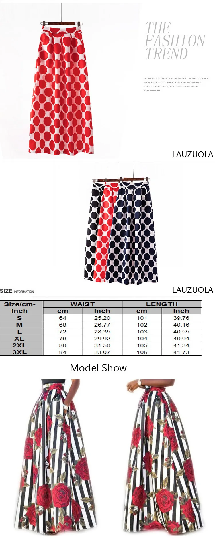 Plus size Maxi Skirt Summer Fashion Vintage High Street A-line High Waist Floral Polka Dot Long Skirts for Women Jupe Longa HTB1AOZOLMHqK1RjSZFkq6x.WFXab - Plus size Maxi Skirt Summer Fashion Vintage High Street A-line High Waist Floral Polka Dot Long Skirts for Women Jupe Longa