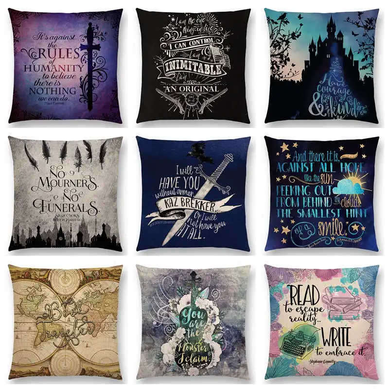 

Magic Sword Fairy Tale Castle Gorgeous Pattern Stars Cushion Cover Newest Sofa Pillow Case