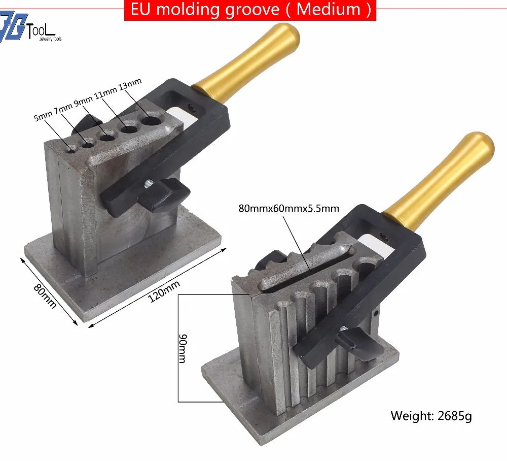 Gold silver Melting Mould Ingot Mold 5 Trough Steel Trough Jewelry Making Tool Casting Accessories
Gold silver Melting Mould Ingot Mold 5 Trough Steel Trough Jewelry Making Tool Casting Accessories