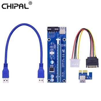 CHIPAL 10PCS VER006 30CM PCI-E 1X to 16X Riser Card with 15Pin SATA to 4Pin IDE Power Cord / USB3.0 Data Cable for BTC Miner
CHIPAL 10PCS VER006 30CM PCI-E 1X to 16X Riser Card with 15Pin SATA to 4Pin IDE Power Cord / USB3.0 Data Cable for BTC Miner