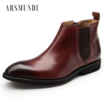 Men's Dress Chelsea Boots Ankle Wedding Oxfords Round Toe Genuine Leather Chakku Zipper Boots Men Shoes 2019 New
Men's Dress Chelsea Boots Ankle Wedding Oxfords Round Toe Genuine Leather Chakku Zipper Boots Men Shoes 2019 New