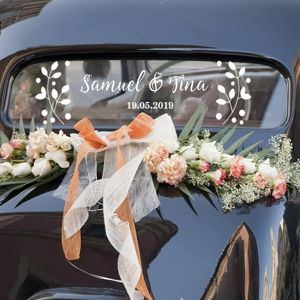 Wedding Decal Floral Sticker Car Decoration For Wedding Personalised Bride Groom Names DIY Wedding Deco WD38
Wedding Decal Floral Sticker Car Decoration For Wedding Personalised Bride Groom Names DIY Wedding Deco WD38