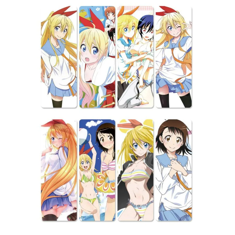 8pcs Nisekoi Sexy Anime Bookmarks Waterproof Transparent PVC Plastic Bookmark Beautiful Book Marks Gift
8pcs Nisekoi Sexy Anime Bookmarks Waterproof Transparent PVC Plastic Bookmark Beautiful Book Marks Gift