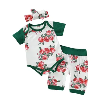 3pcs Toddler BabyGirl Clothes Set Floral Short Sleeve Top +Long Pant +Hairband 3Pcs Outfits Set Clothing Set -0-18M M
3pcs Toddler BabyGirl Clothes Set Floral Short Sleeve Top +Long Pant +Hairband 3Pcs Outfits Set Clothing Set -0-18M M