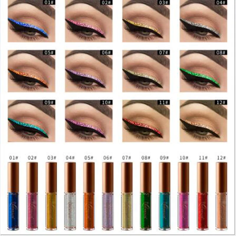 NICEFACE 12 Colors Liquid Waterproof Eyeliner Metallic Glitter Liquid Eyeliner High Pearlescent Long Lasting Makeup
NICEFACE 12 Colors Liquid Waterproof Eyeliner Metallic Glitter Liquid Eyeliner High Pearlescent Long Lasting Makeup