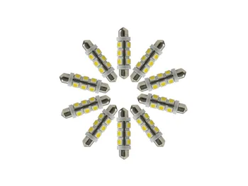 10pcs 43mm 44mm 12SMD 5050 211 Cool White 5500K~6500K Festoon Map Interior Light Bulbs Lamp DC 12V - Bipolar
10pcs 43mm 44mm 12SMD 5050 211 Cool White 5500K~6500K Festoon Map Interior Light Bulbs Lamp DC 12V - Bipolar