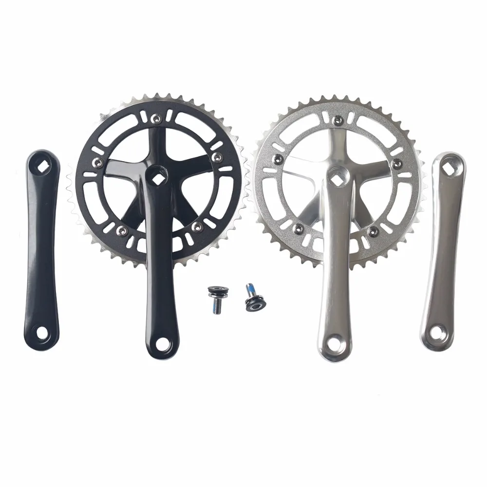PROWHEEL Single speed Bike Square Hole Cranksets 44T 170mm Track Fixed Gear